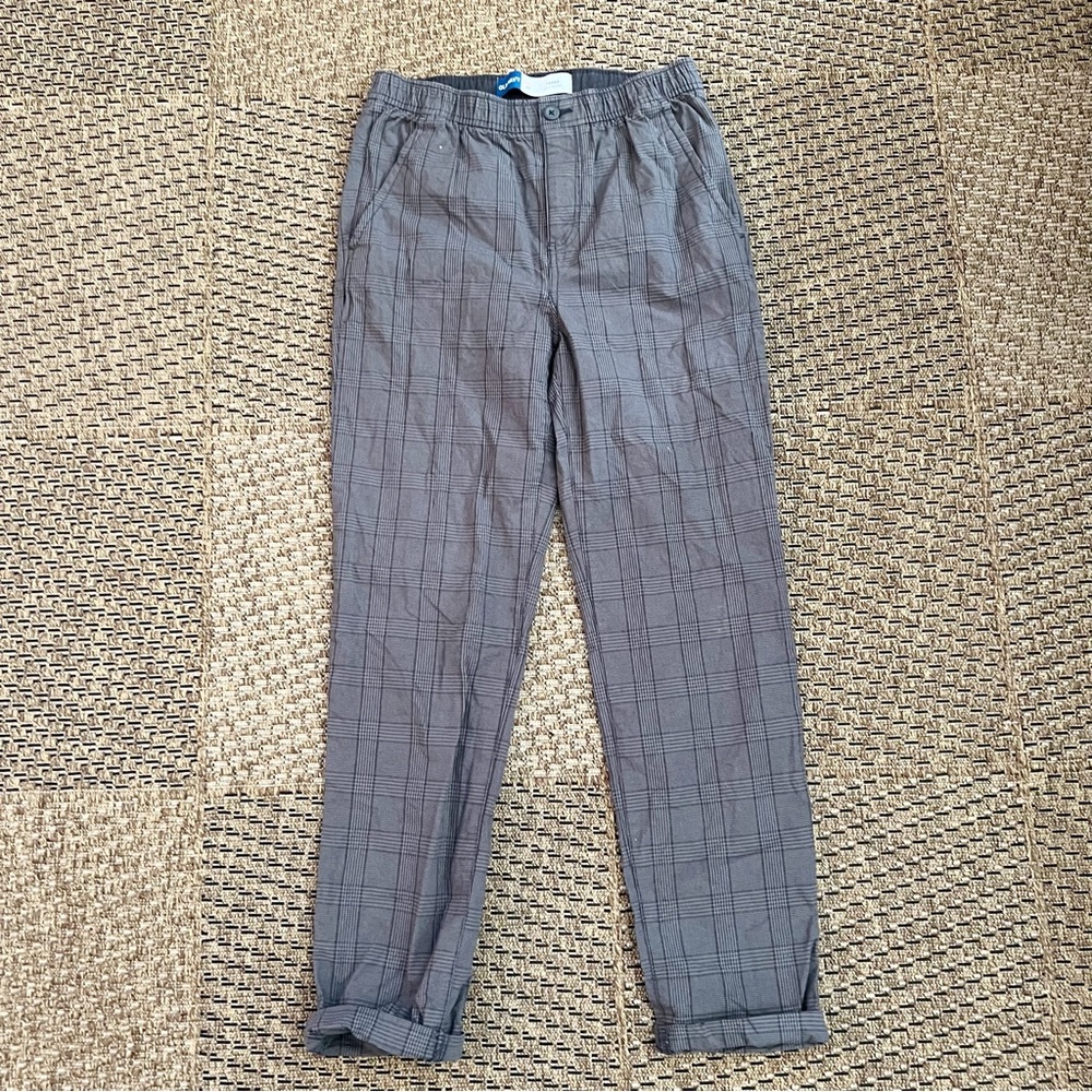 Old Navy Textured Patterned Built-In Flex Taper Pants-Boys-XXL